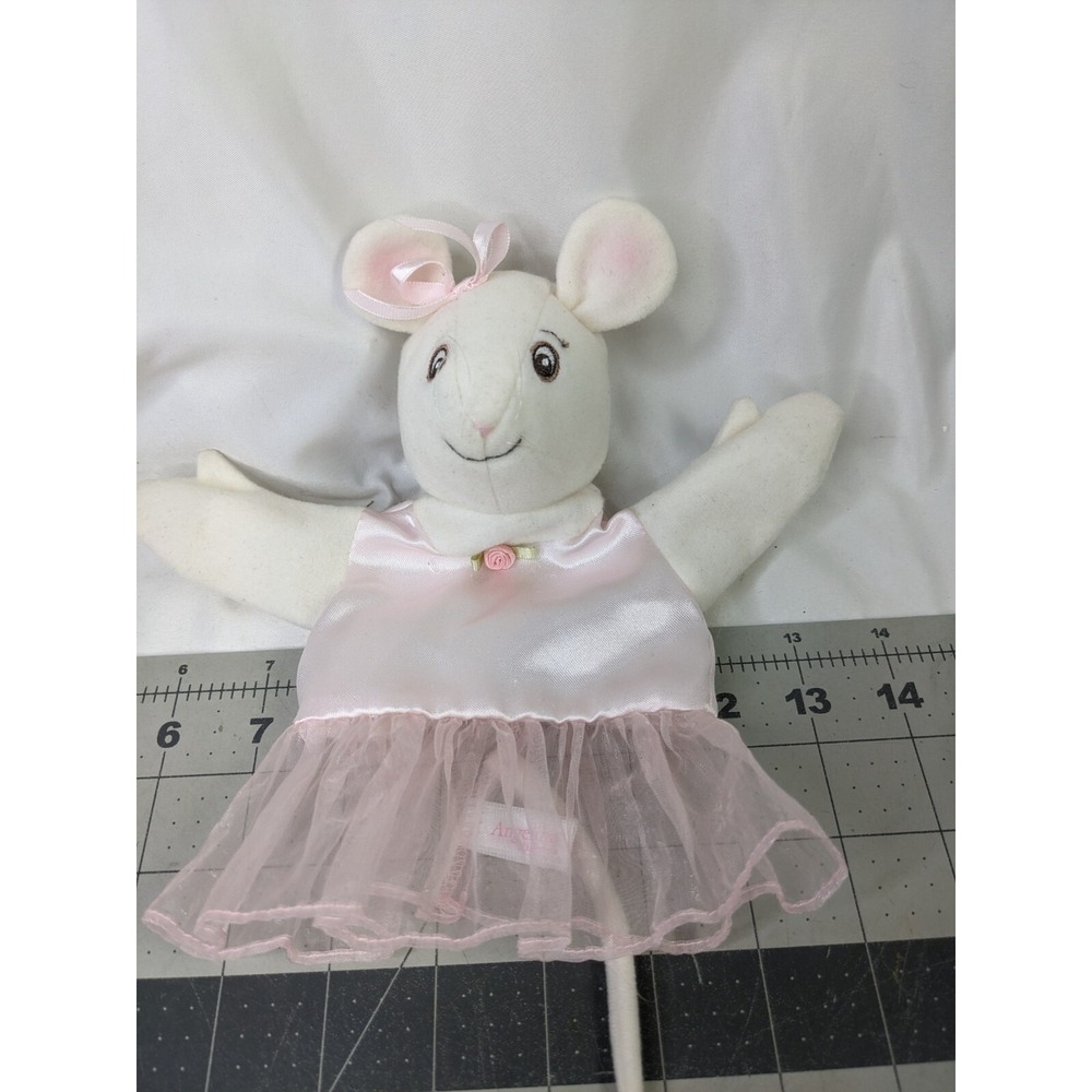 Angelina Ballerina Mouse Plush Hand Puppet 8 Inch Stuffed Animal Toy